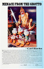 CARL BARKS LIMITED EDITION PAIR OF SIGNED MINIATURE LITHOGRAPHS WITH COA’S AND COMICS.