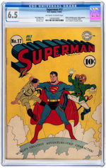 "SUPERMAN #17" JULY-AUG 1942 CGC 6.5 FINE+.