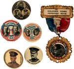 GENERAL PERSHING SIX ITEMS PICTURING HIM PLUS WILSON AND WWI LEADERS.