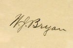 PRESIDENTIAL CANDIDATE WILLIAM JENNINGS BRYAN SIGNED PRINT.