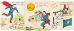 SUPERMAN "GET WELL" GREETING CARD TRIO.