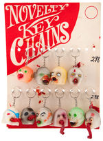 MONSTERS "NOVELTY KEY CHAINS" DISPLAY.