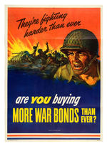 "THEY'RE FIGHTING HARDER THAN EVER" WORLD WAR II POSTER.