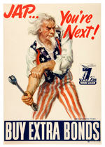 "JAP...YOU'RE NEXT!" WWII UNCLE SAM POSTER BY FLAGG.