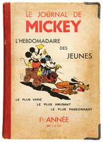 MICKEY MOUSE JOURNAL WEEKLY PUBLICATION FRENCH HARDCOVER ANNUAL.