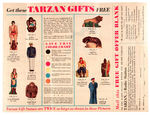 "TARZAN" PREMIUM PLASTER STATUE SETS ORDER FORM SHEETS.