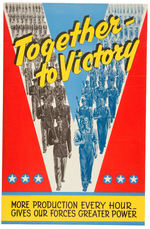 WWII "TOGETHER-TO VICTORY" POSTER.