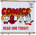 "COMICS - READ ONE TODAY!" COMIC BOOK SPINNER RACK.
