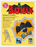 BATMAN RETAILER's SHEET MATTEL TOYS FEATURING BAT-BOMB.
