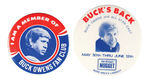 BUCK OWENS PAIR OF FIRST SEEN LARGE BUTTONS.