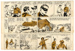 SET OF 24 ORIGINAL ART 1941 DAILY COMIC STRIPS PUBLISHED IN “THE LONE RANGER” COMIC BOOK #1.