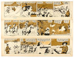 SET OF 24 ORIGINAL ART 1941 DAILY COMIC STRIPS PUBLISHED IN “THE LONE RANGER” COMIC BOOK #1.