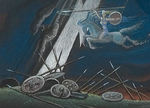 "FANTASIA" PROPOSED SEQUEL "THE RIDE OF THE VALKYRIES" CONCEPT ART BY KAY NIELSEN.