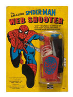 "THE AMAZING SPIDER-MAN WEB SHOOTER" TOY AND DISPLAY SIGN.