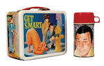 "GET SMART" METAL LUNCH BOX WITH THERMOS.