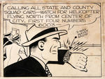 “DICK TRACY” 1949 SUNDAY PAGE ORIGINAL ART WITH VILLAIN PEAR-SHAPE.