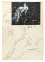 ARTISTS-SIGNED "FANTASIA" HARDCOVER WITH ADDITIONAL SIGNED LETTERS.