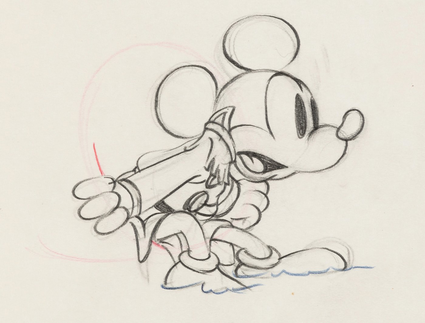 goofy mickey mouse drawing