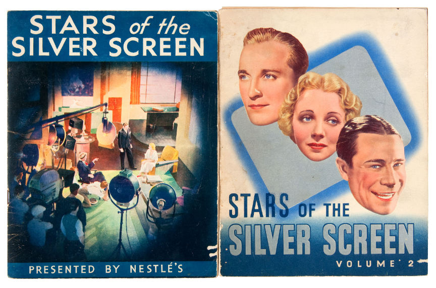 Hake's - STARS OF THE SILVER SCREEN NESTLE'S COMPLETE PICTURE STAMP ALBUMS .