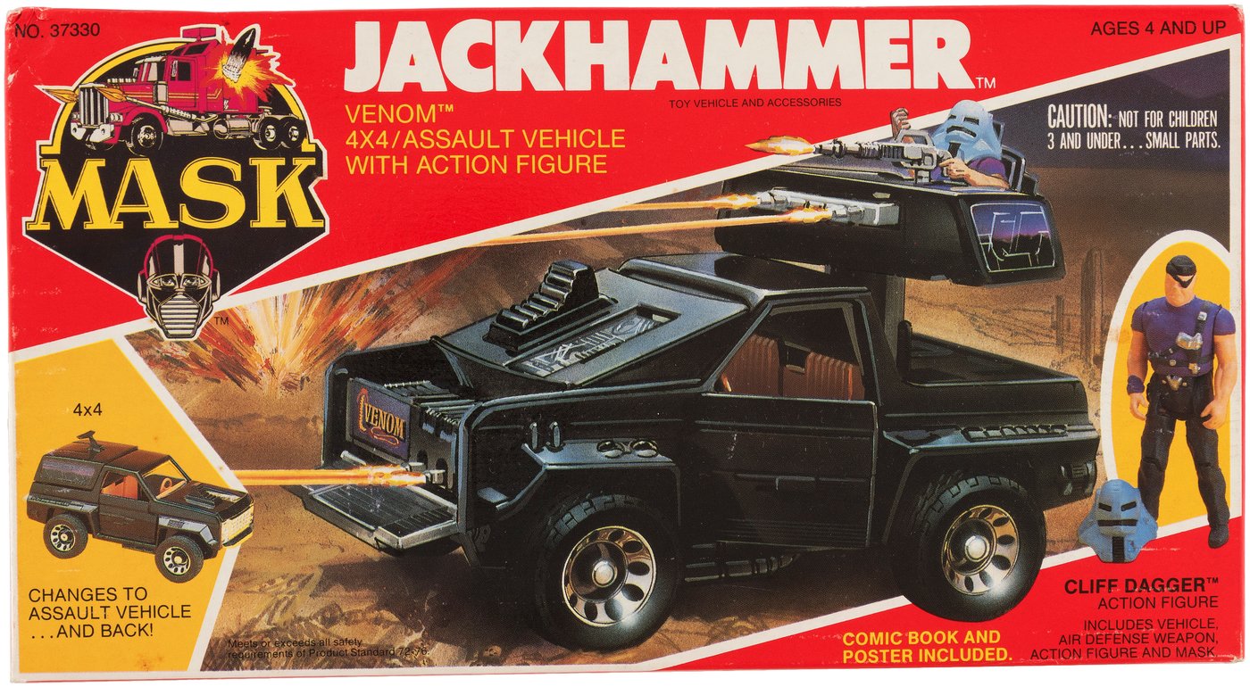 Vtg Mask Jackhammer Venom Vehicle Kenner 1985 Action Figure Truck Cliff Dagger 1 for sale online