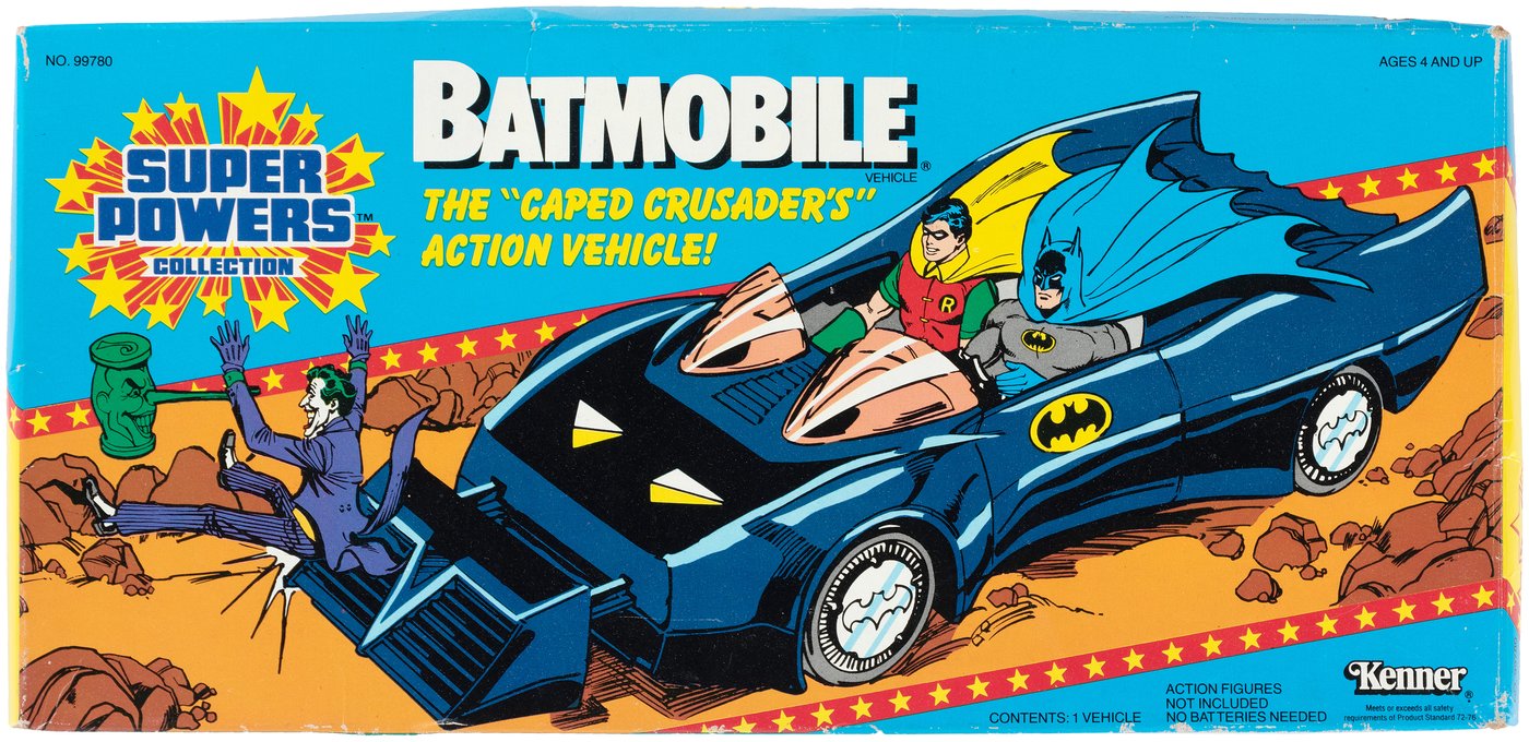 Hake's "SUPER POWERS COLLECTION BATMOBILE" BOXED VEHICLE.
