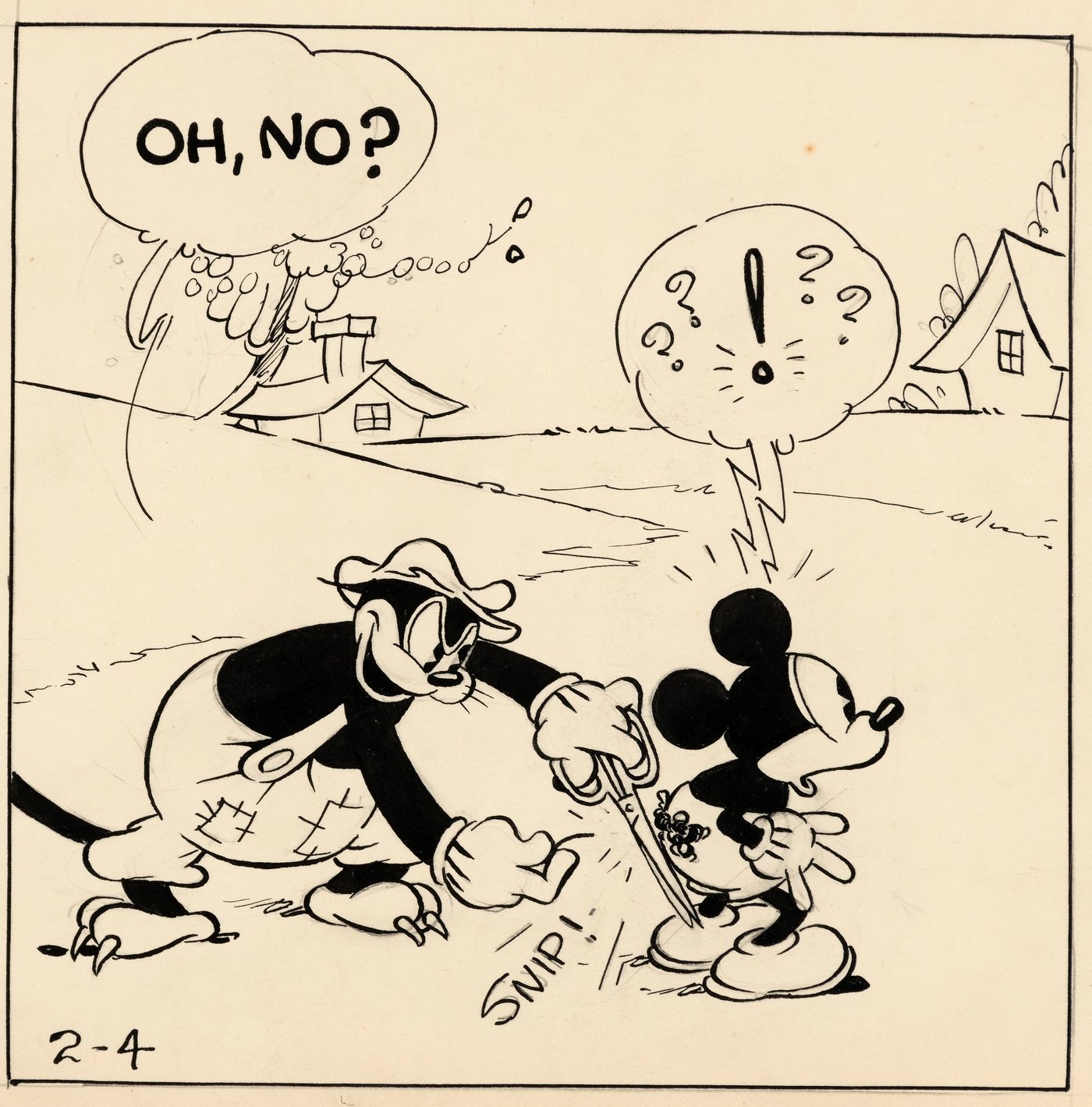 Hake's - MICKEY MOUSE FEBRUARY 4, 1931 DAILY STRIP ORIGINAL ART BY ...