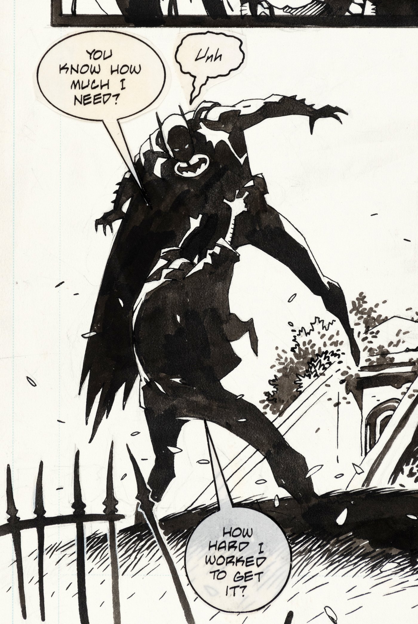 Hake's - BATMAN: LEGENDS OF THE DARK KNIGHT #54 COMIC BOOK PAGE ORIGINAL  ART BY MIKE MIGNOLA.