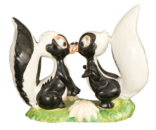Hake's - FLOWER AND MISS SKUNK FROM BAMBI LARGE GOEBEL FIGURINE.