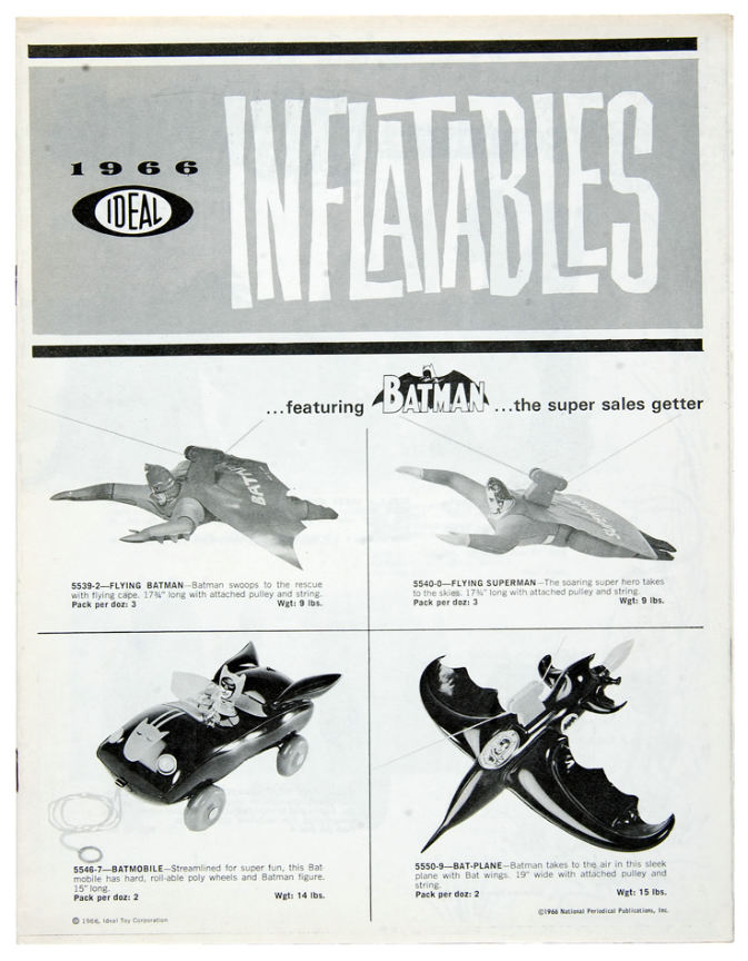 Details about   VINTAGE 1966 IDEAL FLYING INFLATABLE BATMAN  Still in Package 