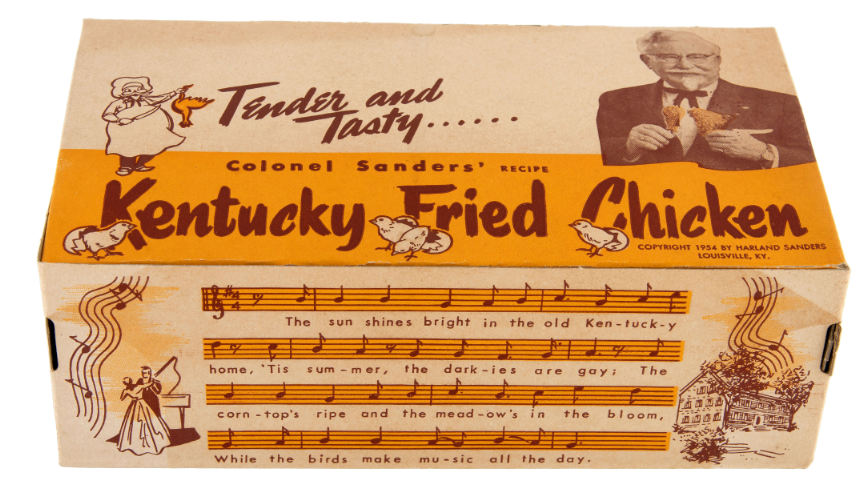 Hake S Kentucky Fried Chicken Early Illustrated Box Postcard And Bucket - kentucky fried chicken song roblox id