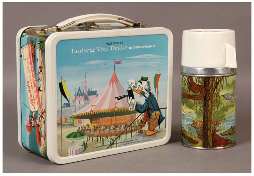 1962 Ludwig Von Drake in Disneyland Lunchbox and Thermos - glwec.in