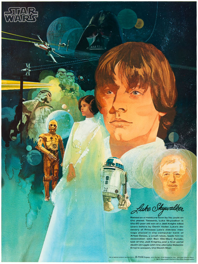 22" x 17.5" Vintage Star Wars Return of the Jedi Coca Cola Poster 