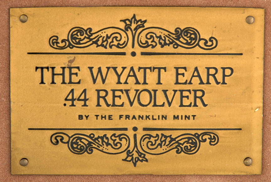 Hake's - "THE WYATT EARP .44 REVOLVER" FRAMED FRANKLIN MINT NON