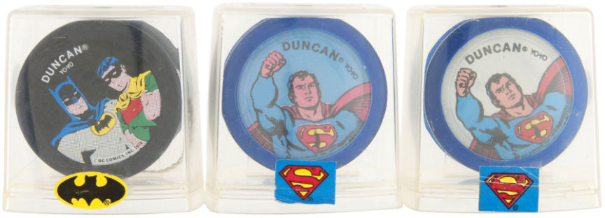 New In Package Vintage 1978 Superman Duncan Yo-Yo DC Comics 2.25" 