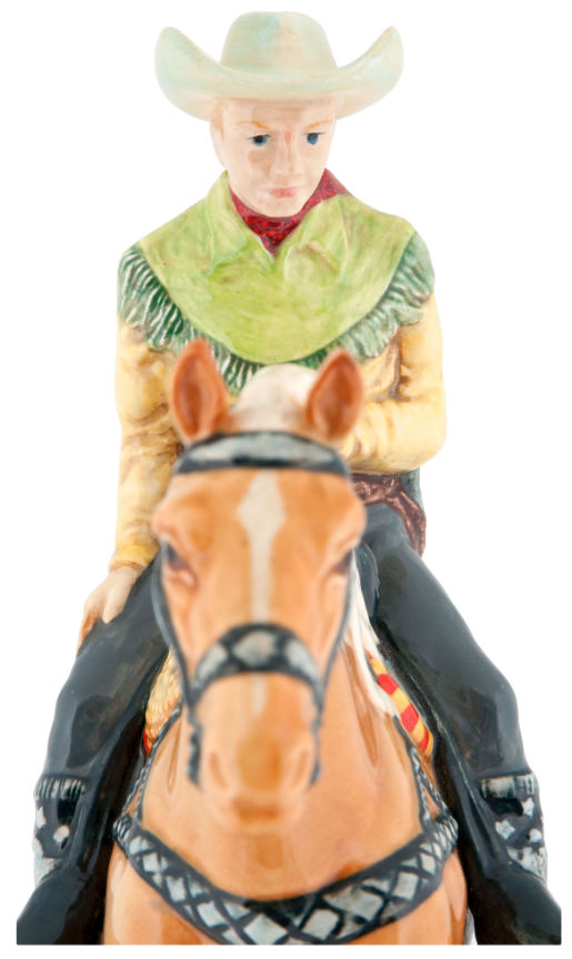 Hake's - ROY ROGERS ON TRIGGER RARE CERAMIC FIGURINE BY BESWICK OF ENGLAND.