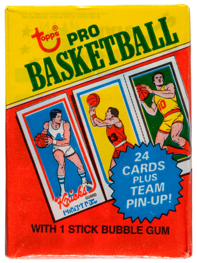 Hake's - 1980-81 TOPPS BASKETBALL FULL GUM CARD DISPLAY BOX.