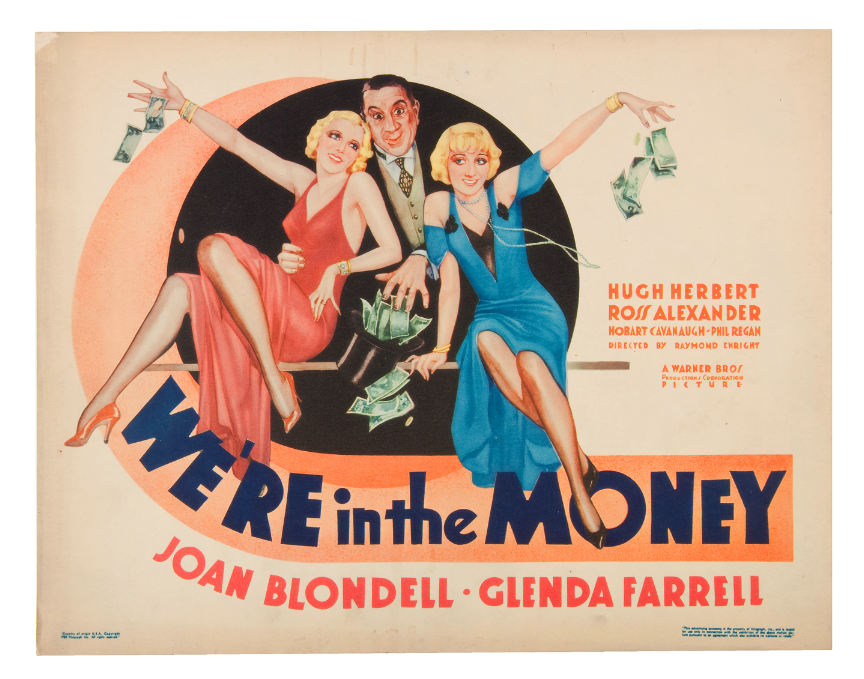 Hake's - "JOAN BLONDELL GLENDA FARRELL WE'RE IN THE MONEY" 1935 ...