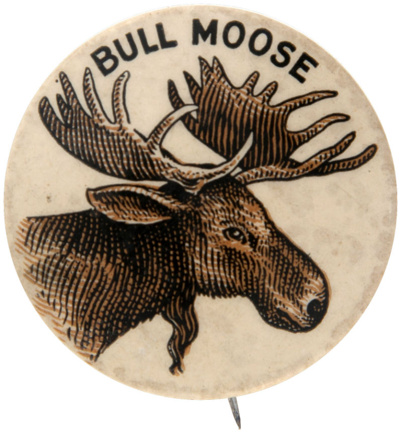 Hake S Scarce And Large 1912 Bull Moose Party Button