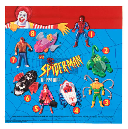 Marvel 1994 McDonalds Happy Meal Venom Transport # 6 Spider-Man 