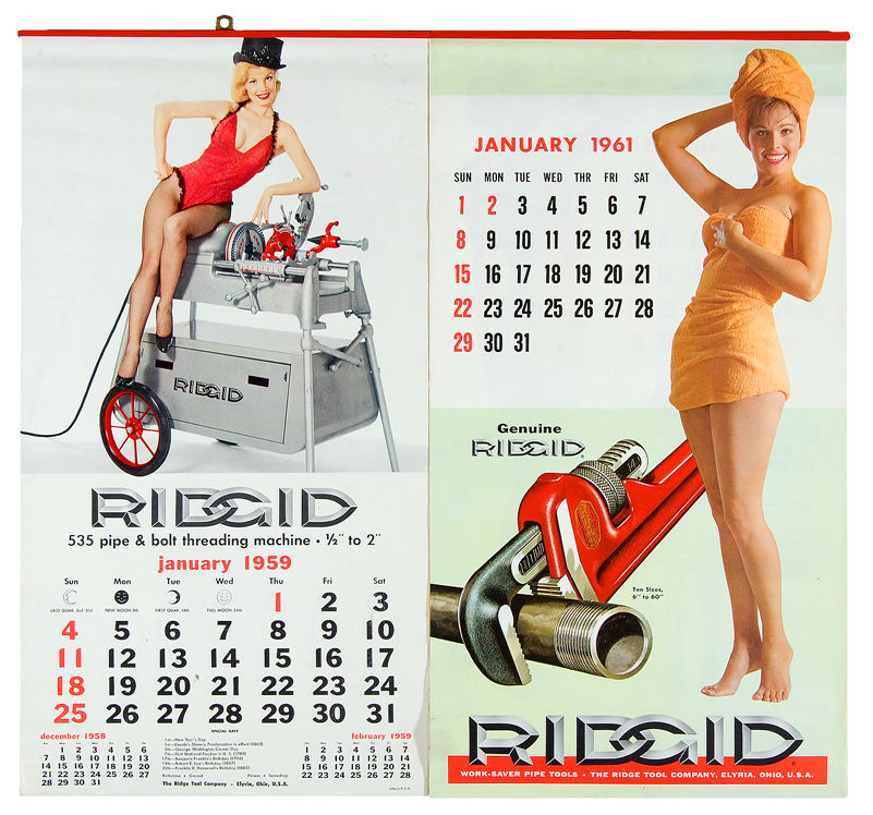 hake-s-the-rigid-tool-company-pin-up-calendar-pair