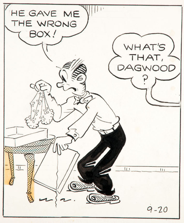 Hake S 1963 Blondie Daily Comic Strip Art With Blondie And Dagwood