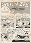 DRAG CARTOONS #10 COUSIN ZEB COMPLETE COMIC STORY ORIGINAL ART BY VANCE BRISTOW. Comic Art